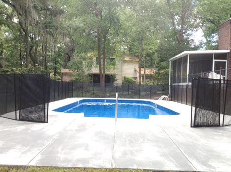 Pool Fence - EZ-Guard Self-Closing Self-Latching Gate - Black 4'  Tall